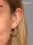 Pendiente Suelto Ear Cuff Triple Oro