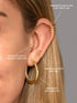 Pendiente Suelto Ear Cuff Triple Oro