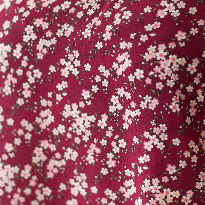 Vestido Amia Flores Burdeos