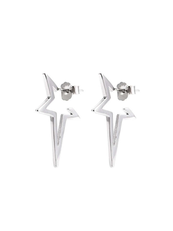 Pendientes Star Punk Plata