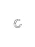 Pendiente Suelto Ear Cuff Double Ring Plata